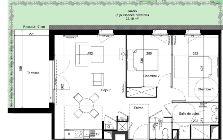  Annonces MERIGNAC Appartement | LE HAILLAN (33185) | 65 m2 | 308 400 € 